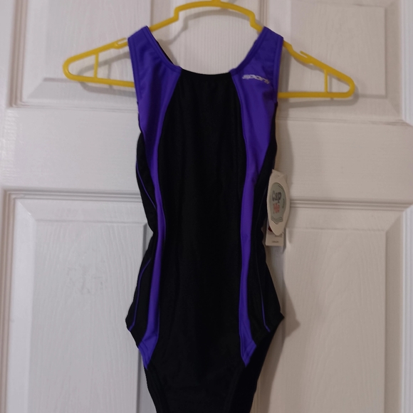 SPORTI Piped Splice Athletic Grade Swim Suit - Picture 10 of 11